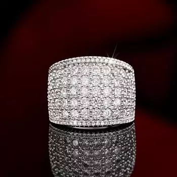 Rings, Super Flash Women S Domineering Rings, Wide-Faced Temperament Jewelry. 6