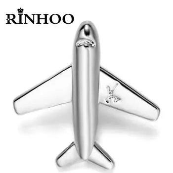 Rinhoo Vintage Simple Cute Plane Shape Brooches For Women Men Metal Airplane Badge Button Butterfly Sunglasses Pin lagge Jewelry