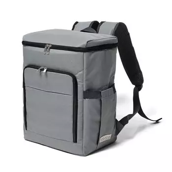 rioboca Рюкзак Тип Сумка-холодильник Термоизолированный Рюкзак 22L Покупки Барбекю Кемпинг (Серый)