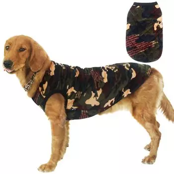 RIOSTUDIO Dog Dog Filled Front Down Style Cat Cold Dog Pet Dog Small Medium Dogs Camouflage Clothing, Autumn, Winter, Clothes, Cute, Vest, Open,