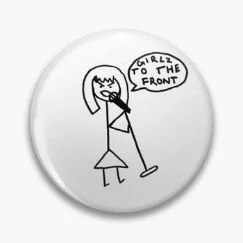 Riot Grrrl, настраиваемая мягкая пуговица, булавка для одежды, булавка с лацканом, подарок, милый мультяшный значок, ювелирные изделия, модная забавная женская брошь, воротник