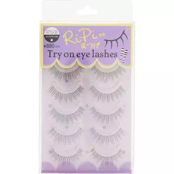 RiPi Lashes Повторяющиеся ресницы Flare Натуральные черные 5 пар