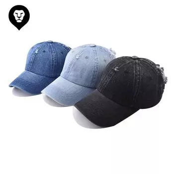 Ripped cap men s and women s spring, summer and autumn simple personality fashion versatile sunshade baseball cap Adjustable