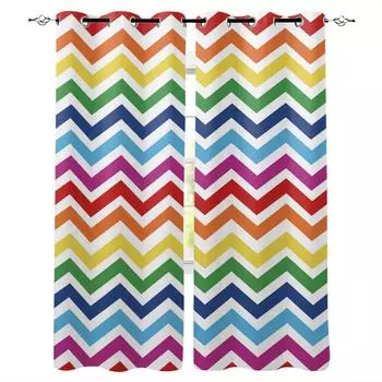 Ripple Color Simple Blackout Curtains for Children Kids Home Decor Bedroom Living Room High Shading Window Curtains W135 x H60cm