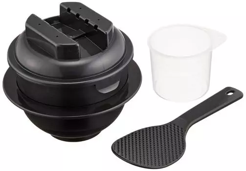 Рис Kakusei для микроволновки One Go содержит Bincho Диаметр x Высота Риса Приблизительная длина x ширина Измерение для 1 мерной ложки риса с измерением Только что разогретый чёрный