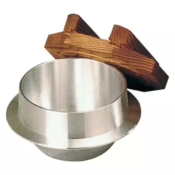 Рис Tonamishouten, легкий в приготовлении, 1 чашка, поставляется с деревянной кастрюлей, изготовленной из открытого огня, перекрашиваемой, сделать, плита, крышка, Япония, алюминий, для использования на открытом воздухе, серебряный