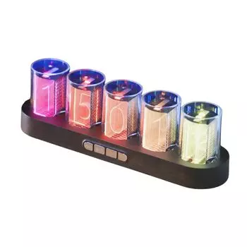 RISEN Nixie Tube псевдосветящаяся трубка ретро современный настольный будильник RGB полноцветный светодиодный цифровой регулируемый будильник обратный отсчет на 16 миллионов часы, часы,