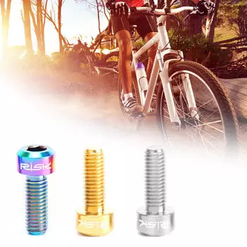 РИСК, 2 шт., титановые болты для велосипедного рычага переключения передач, фиксированные винты, шестигранный Ti крепеж, детали для велосипеда MTB разноцветный