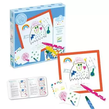 Рисование Маленькая Легкая Игра для Рисования Иллюстрация Монстр Развивающая Игрушка Игрушка 2 Года Подарок Стильный [DJECO Monsters] (DJ09290)