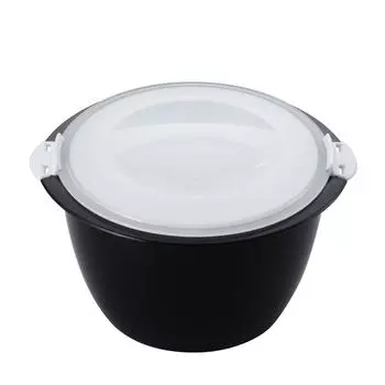 Рисоварка Akebono Sangyo на 2 чашки. Сделано в Японии. Просто добавьте рис и воду и разогрейте в микроволновой печи, чтобы легко приготовить рассыпчатый рис. Рисоварка для микроволновой печи чёрный