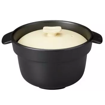 Рисоварка Banko Ware Range 3 Приблизительно Микроволновая печь Прямой огонь Сделано в Японии 18237 Плита, Чашки, 1600 мл, Духовка, Совместимость, Крем, чёрный