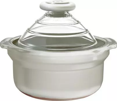 Рисоварка HARIO GN-200KW со стеклянной крышкой БЕЛАЯ, 3 чашки, кастрюля для варки риса поколения Kinari