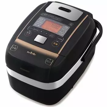 Рисоварка Iris Ohyama на 3 чашки, магазин риса Umami, бренд, измеряемый под давлением, рисоварка IH, дисплей с функцией подсчета калорий, рецепт в комплекте, черный