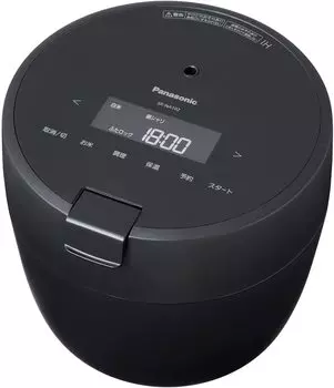 Рисоварка Panasonic на 5 чашек, давление IH, компактный размер, автоматическая кастрюля для приготовления пищи, безводная, температура приготовления пищи, крышка, можно мыть в посудомоечной машине, черный, приготовление пищи/низкий