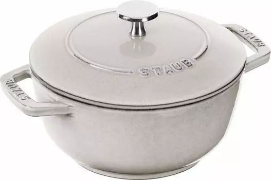 Рисоварка Staub Campagne M с двумя ручками, литая эмалированная, на 2 чашки, совместимая с IH, японская, Wanabe 18 см [Авторизованный продукт] Wa-NABE 40501-477