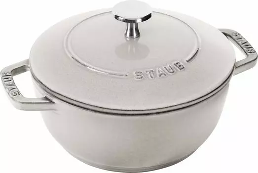 Рисоварка Staub Campagne S с двумя ручками, литая эмалированная, 1 чашка, совместимая с IH, японская, Wanabe 16 см [Авторизованный продукт] Wa-NABE 40501-476