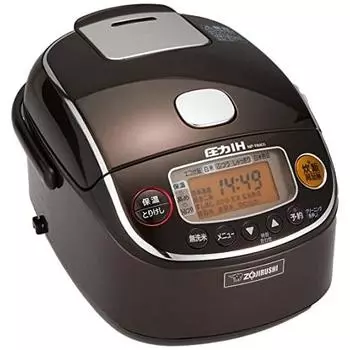 Рисоварка Zojirushi, 3 чашки, тип IH, экстремальная готовка, черная толстая кастрюля Maru, сохраняет тепло в течение 30 часов, коричневый NP-RM05-TA
