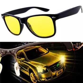 Rice Nail Night Sight Driving Yellow Lens Enhancing Light Glasses HD Sun Glasses Anti Glare Sunglasses Non polarized Glasses