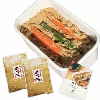 Рисовые отруби, эмаль, нет Сделано в рисовых отрубях x 2 Mandarin Chili Sea 4 Noda Контейнер включен [Вкус бочки] Набор, Добавки, Япония, Ингредиенты, Долгосрочный