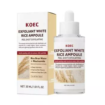 Рисовый пилинг Мягкий пилинг для лица и тела для удаления омертвевших клеток кожи и черных точек 30 мл One Size