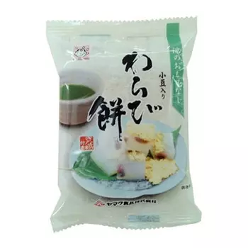 Рисовый пирог «Вараби» от Yamaku Foods с фасолью адзуки 100 г Вагаси 1