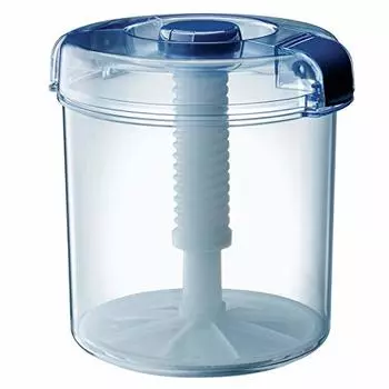 Risu R-50 Instant Pickle Container, Round, Clear Blue, 1.3 gal (5 L), High Pet, Recipe Included, Made in Japan