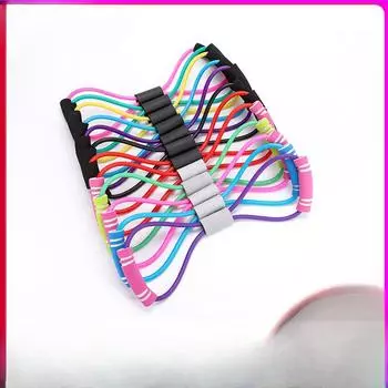 Рисунок 8. Растяжение грудной клетки для йоги с помощью натяжной веревки. Рисунок 8. Натяжное устройство. Эспандер для пилатеса, красивое плечо, натяжная веревка с открытой спиной.