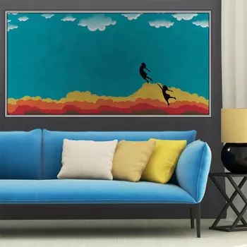 Рисунок картина маслом летающая мечта белая юбка богиня искусство холст картина гостиная коридор офис украшение дома фреска без рамки 20*40cm No Frame