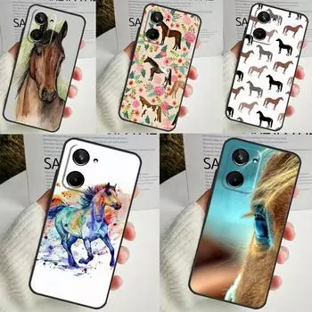 Рисунок лошади пони для Realme GT Neo 5 GT5 9 10 11 12 Pro Plus C30 C31 C33 C35 C25s C21Y C51 C55 C67 C53 чехол Realme C11 2021