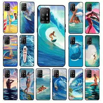 Рисунок морской волны для серфинга Чехол для телефона OPPO A74 A94 5G A3S A5S A9 A12 A15 A15S A52 A53 A53S A72 A73 2020 A91 5G Чехлы coque OPPO A3S