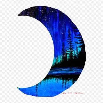 Рисунок ночного неба Рисунок неба Утюг на термопереносной печати виниловые нашивки наклейки для одежды DIY аппликации моющиеся нашивки