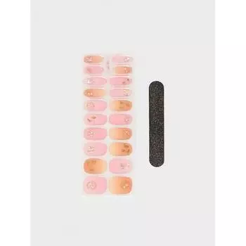 Рисунок полоски объемного геля для ногтей Daiso Nail Story blue (blue yellow pink orange)