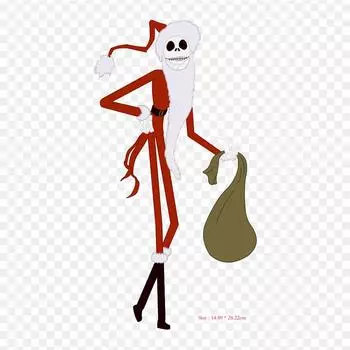 Рисунок Санта-Джек Скеллингтон Джек Скеллингтон рисунок утюгом на теплопередаче печать виниловые нашивки наклейки для одежды DIY аппликации моющиеся нашивки