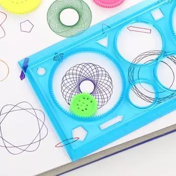 Рисунок Спирограф Игрушки для рисования Блокирующиеся шестерни и колеса Аксессуары Креативная развивающая игрушка