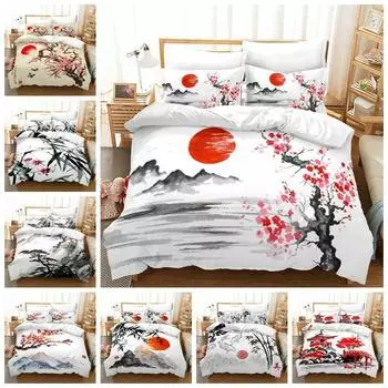 Рисунок тушью Doona одеяло пододеяльник комплект наволочка односпальная двуспальная кровать размера Queen Size Single 135x200cm