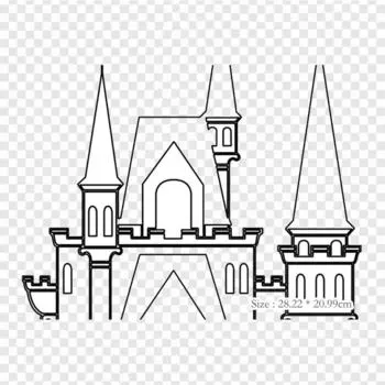 Рисунок Замок Золушки, термопереносная печать, виниловые нашивки, наклейки для одежды, аппликации «сделай сам», моющиеся нашивки