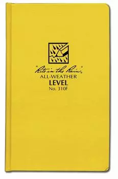 Rite in the Rain Weatherproof Hardcover Notebook 4 x 7 Yellow Cover Level Pattern x Yellow 3/4 1/2 (No.310F) 4-3/4 7-1/2