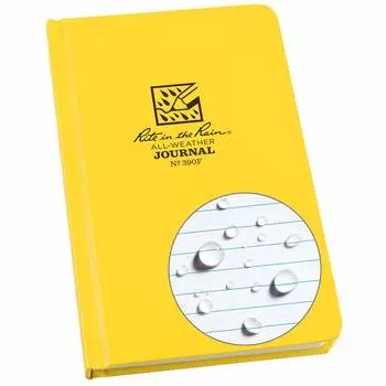 Rite in the Rain Weatherproof Hardcover Notebook 4 x 7 Yellow Cover Journal Pattern x Yellow 3/4 1/2 (No.390F) 4-3/4 7-1/2