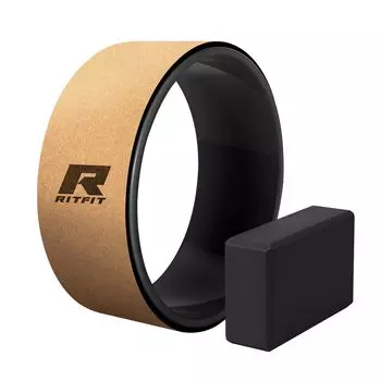 RITFIT Йога Колесо Пробка Йога Кольцо Растяжка Кольцо Растяжка Спины Йога Оборудование (Стандартный, черный)