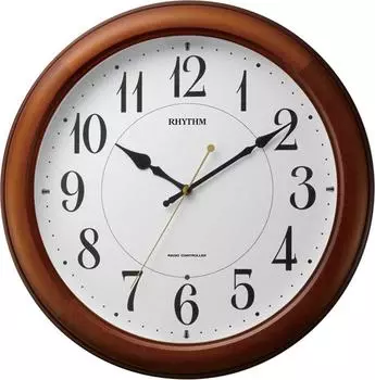 Ритм (Ритм) Настенные часы Радиочасы Аналоговые Темные Расположение Свет Автоматические Светлое Дерево Коричневый (Полуглянцевая отделка) 33,7 x 5,4 см Чистый свет M25 4MYA25SR