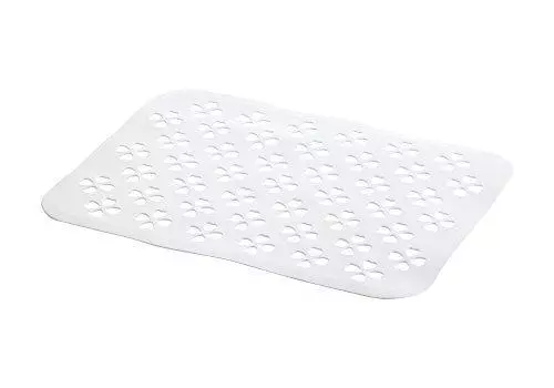 rittyeru Sherri Резиновый коврик для раковины с узором «клевер», белый, 45 X 32,5 X 0,6