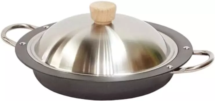 River Light Kyoku J1929S Iron Dumpling Pot, 9.4 inches (24 cm), Iron Nitride, IH Compatible, Rust Resistant, Made in Japan