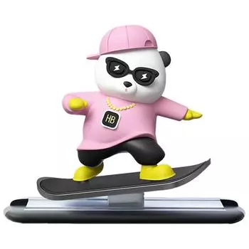 Riverfox skiboarding panda car фигурка, розовый, 1 шт., корейский автомобиль аксессуары