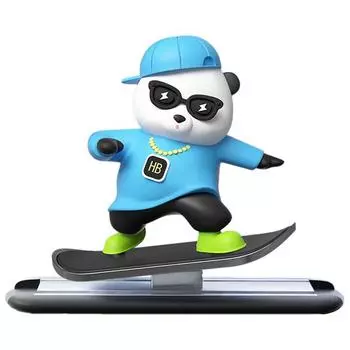 Riverfox skiboarding panda car фигурка, синяя, 1 шт., корейский автомобиль аксессуары