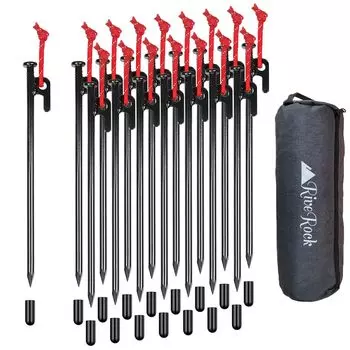RiveRock 30 см сумка для хранения колышков тент стальные колышки светоотражающая веревка 30 см (16 колышков/сумка для хранения)