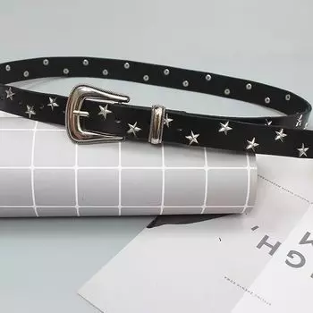 Rivet Punk Star Belt Ins Женские аксессуары Джинсы Дизайн Sense Niche Y2K Hottie Pentagram Belt Men 105cm