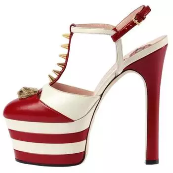 Riveted Sexy Party Dance Shoes High Heels Women Show Sandals Party Club Platform High-heeled Wedding Shoes Tacones Para Mujer 34 белый