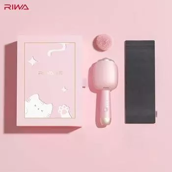 Riwa яичный рулетик, кошачьи лапы, щипцы для завивки волос, трехскоростной контроль температуры, портативный инструмент для укладки волос UK Plug розовый