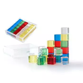 RiZKiZ Building Cube Развивающая игрушка для веселого обучения, безопасная для цвета и для детей от 3 лет Блоки, Акрил, Форма, Игра, Красочный, Прозрачный,