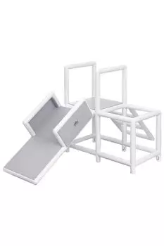 RiZKiZ Jungle Gym Slide Компактный мини 2 яруса 1 год 2 года 3 года Игровое оборудование в помещении Большое игровое оборудование Игрушки Слайд Gym Легко